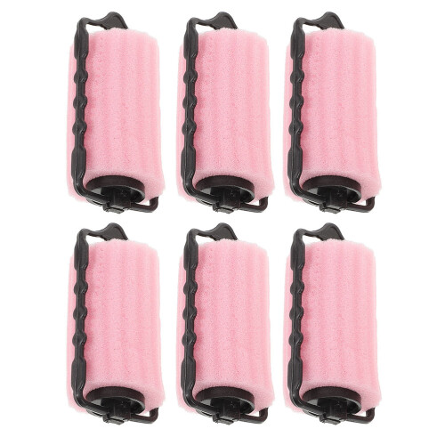 Generic 6 Stuks Roze Sponge Haarkrultjes Hitte
