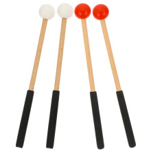 2 Paar Weiche Gepolsterte Drumsticks Aus Schafwolle Filzschlägel