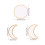 Moon Phase Spiegel Wanddekoration Gold 5 2