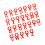 26 Alphabet Weinglas Marker Silikon Schild Rot 8