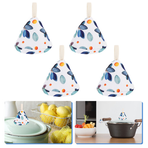 4Pcs Cotton Pot Handle Sleeves Triangular Pot Lid Protectors 2