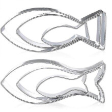 Set of 6 Fish-Shaped Stainless Steel Biscuit Cutters - Perfect for Baking Fun Cookies & Creative Treats
