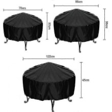 (76*30cm) Bbq Cover Round Barbecue Cover Waterproof Heavy Duty Kettle Bbq Cover Round Bbq Grill Cover Outdoor Garden Grill Protection Uv Resistant