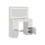 Living And Home Modern LED Illuminated Mirror Dressing Table Stool Set-Large Mirror& Storage Space, Adjustable Brightness 3