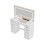 Living And Home Modern LED Illuminated Mirror Dressing Table Stool Set-Large Mirror& Storage Space, Adjustable Brightness 4