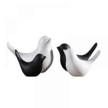 Modern Style Ceramic Decor Small Bird Statues for Living Room 2pcs