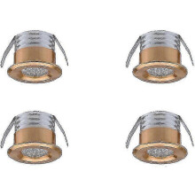 Set Of 4 Mini Recessed Led Spotlights, 3 W, Warm White适用于某品牌