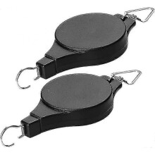 2 Pack Plant Hook Pulley, Retractable Plant Hanger for Hanging Flower Baskets, Pots, and Bird Feeders