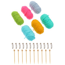 1Set Wooden Knitting Needles Set for Weaving Brooches Assorted Color