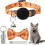 Adjustable Cat Collar for Compatible with Airtag, Orange, 1.0*20-30, 1 piece 1