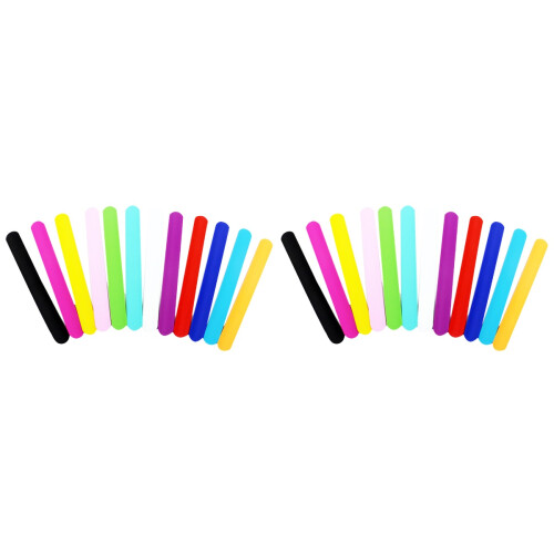 40 Silikon Snap Armband 12 Farben Bunt Gemischt 1