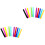 40 Silikon Snap Armband 12 Farben Bunt Gemischt 3