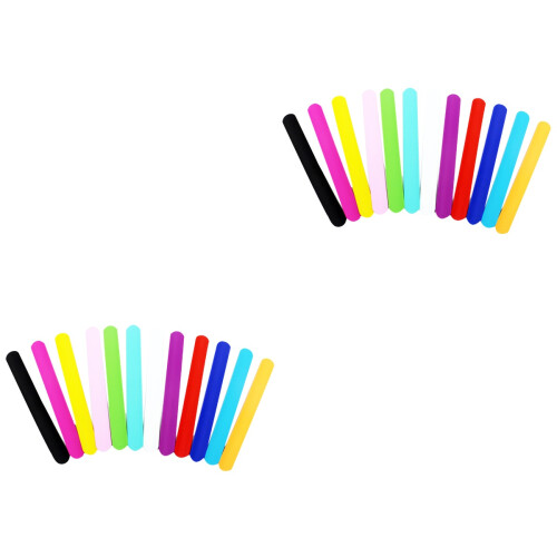 40 Silikon Snap Armband 12 Farben Bunt Gemischt 2