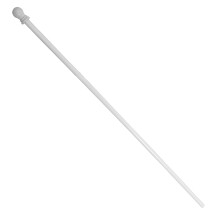 Flaggenmast Weiß 1 Satz 60,2x1x1 Zoll Für Gartenflaggen