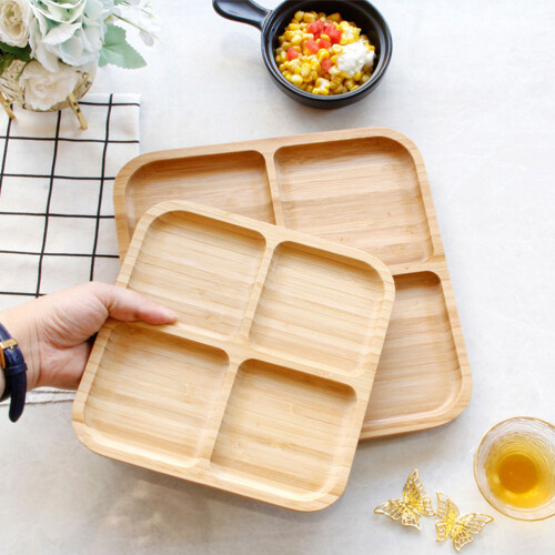 4 Snack Servierplatte Tablett Tabletts Serviergeschirr 2
