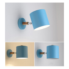 Wiederaufladbare Wandleuchte Nachttischlampe Blaues Licht 1 Satz