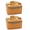 2Stk Thermische Mittagessen Imitat Rattan Isolier 2