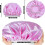 4 Pack Elastic Reusable Shower Caps Double Waterproof Layer, Eco-Friendly Hair Protective Shower Caps - Solid Color 3