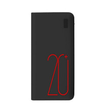 (Black belt word) Anti-fingerprint Sleeve Silicone Durable for Shell Cover Protective Skin for Case for Romoss Sense 6+/6F Power Bank Black belt word