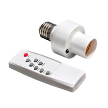 (1 set) 1/3 Set E27 Base Lamp Holder Light Switches Remote Control Light Socket Wireless Light Bulbs Socket Switches with Timer
