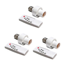 (3 sets) 1/3 Set E27 Base Lamp Holder Light Switches Remote Control Light Socket Wireless Light Bulbs Socket Switches with Timer