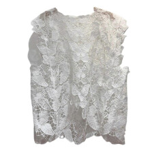 (White) Breathable Sleeveless Tank with Embroidery Butterfly Detailing Casual Camisole Crop Top Casual Vest for Women Girls White