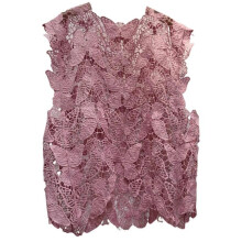 (Pink) Breathable Sleeveless Tank with Embroidery Butterfly Detailing Casual Camisole Crop Top Casual Vest for Women Girls White