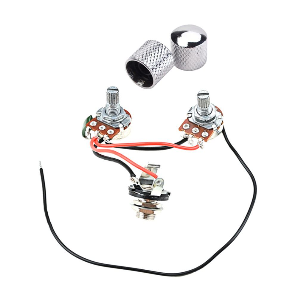 Guitar Wiring Harness Kit, 1V 1T 3 Way Toggle Switch 500K Pots & 7696000170718