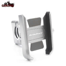 (Handlebar Silver) Motorcycle Handlebar Mount for Mobile Phone & GPS Stand Bracket Compatible with YAMAHA Tricker XG250