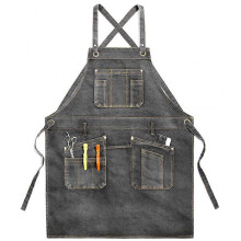 (Black) 75 for CM Long The Cowboy Chef Apron Adjustable Barista Apron with Pockets Kitchen Cooking Baking Aprons Blue