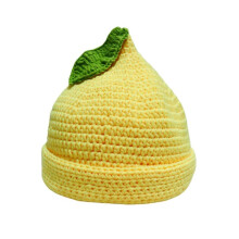 (Yellow lemon hat) 2000s Crochet Fruit Theme Hat Knitted Skull Hat with Lovely Fruit Shape Design For Women Girls Cold Weather Wear Headpiece