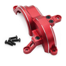 (Red) Remote Control Car Gear Box Metal for Remote Control Crawlers Car for 1/10 Remote Control Crawlers Parts Red