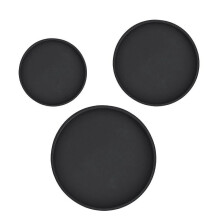 (Black) Pack of 3 Flexible Silicone Storage Trays Accessory for Bathroom and Kitchen Supplies Use Practical and Portable White