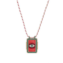 (red eye 4) Adjustable Tarot Card Pendant Necklace Occult Tarot Card Sign Necklace Accessories for Individualized Fashion Statement