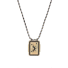 (black moonlight 1) Adjustable Tarot Card Pendant Necklace Occult Tarot Card Sign Necklace Accessories for Individualized Fashion Statement