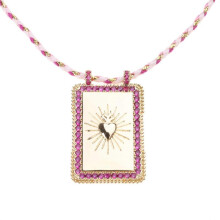 (Heart 6) Adjustable Tarot Card Pendant Necklace Occult Tarot Card Sign Necklace Accessories for Individualized Fashion Statement