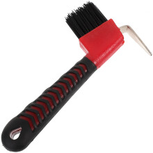 deluxe grip hufgummi mit bürste, hufpflege-set für pferde