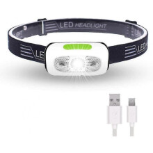 Super Bright USB Rechargeable LED Headlamp with Sensor Switch for Runners