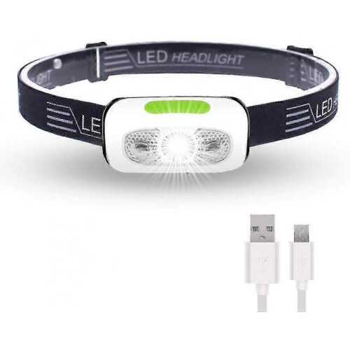 Super Bright USB Rechargeable LED Headlamp with Sensor Switch for Runners