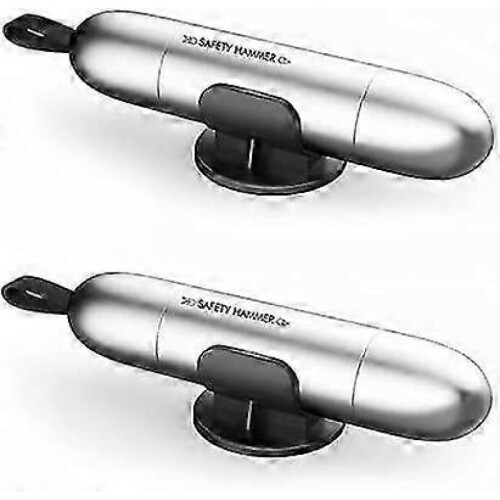 2 Pack Multi-Function Safety Hammer Glass Breaker