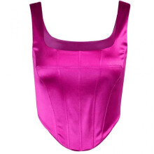 (M, rose Red) Satin Sling Vest Women's Summer Tight-fitting Sexy Outer Wear And Inner for Jacket With Straps Cover The Fat Square Coll  rose Red S