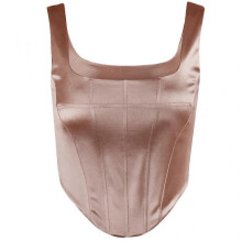 (M, Bean Paste) Satin Sling Vest Women's Summer Tight-fitting Sexy Outer Wear And Inner for Jacket With Straps Cover The Fat Square Coll  rose Red S