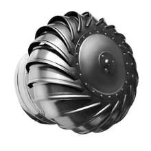 Top Chimney Cap Roof Wind Rotating Turbines Cap Residential Buildings Silver 28.00x28.00x16.00cm Noise-free Operation 1pack Chimney Cover
