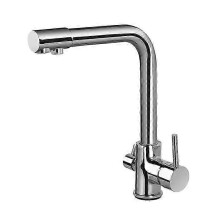 (Chrome) Gold Kitchen Faucets With Filtered Water Deck Mounted Drinking Water Mixer Tap Brass Gold Kitchen Faucet Filter System
