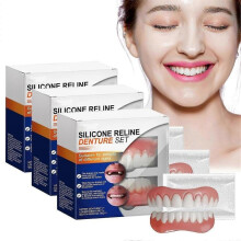Silicone Reline Denture Set,silicone Dentures,silicone Soft Dentures Repair,upper And Lower Dentures