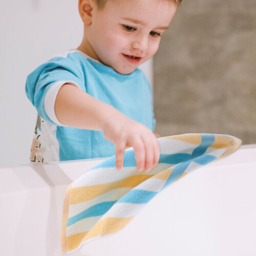 3Stück Baumwolle Wasserbasiertes Baby Badezimmer Set 2