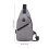 Herren Sport Brusttasche Grau 1 Stuck 3