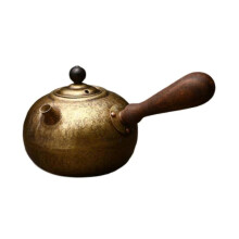 (10cmx10cmx10cm, Style B) 0.75L Tea Kettle with Insulated Handle Handmade for Outdoor Hiking and Tea House Usage