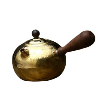 (10cmx10cmx10cm, Style A) 0.75L Tea Kettle with Insulated Handle Handmade for Outdoor Hiking and Tea House Usage