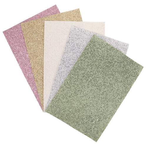 Glitzer Bastelpapier Glänzende Bunt 5er Pack 2